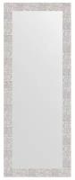 Зеркало настенное EVOFORM в багетной раме соты алюминий, 56х146 см, для гостиной, прихожей, кабинета, спальни и ванной комнаты, BY 3115