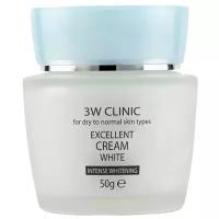 Увлажняющий крем для лица, с активным осветляющим действием 3W Clinic Excellent White Cream, 50ml