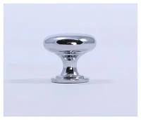 Ручка-кнопка 4 шт. Larvij серебряная глянцевая для мебели
