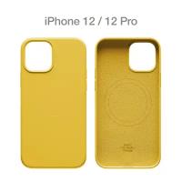 Силиконовый чехол COMMO Shield Case для iPhone 12/12 Pro с поддержкой беспроводной зарядки, Yellow