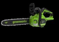 Цепная пила аккумуляторная Greenworks Арт. 2007007UB, 24V, 30см, бесщеточная, c 1хАКБ 4 Ач и ЗУ