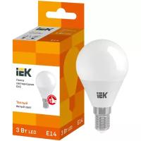 Лампа для ночника E14 G45 LED 3W теплый свет 3000К IEK ECO