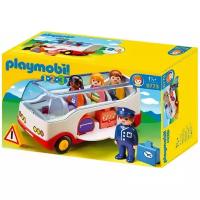 Набор с элементами конструктора Playmobil 1-2-3 6773 Перонный автобус, 9 дет