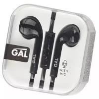 Наушники GAL HM-060BK, 3.5 мм, вкладыши, черный