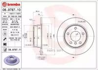 BREMBO 08978711 08.9787.11_диск тормозной задний! BMW E81/E87 1.6/1.8 03>