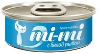 Mi-Mi консервы для Кошек и Котят Кусочки тунца с белой рыбой в желе 80г