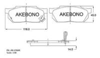 Колодки тормозные Япония AKEBONO AN378WK