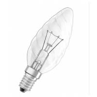 Лампа накаливания OSRAM CLASSIC BW CL 40W 230V E27 (свеча витая прозрачная d=35 l=100) (комплект 10шт)