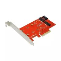 PCI-Express переходник Orient C296 4x PCI-E 3.0 NGFF M.2 SSD+SATA кбель в комплекте