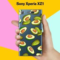 Силиконовый чехол на Sony Xperia XZ1 Зеленые авокадо / для Сони Иксперия ИксЗ 1