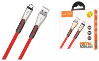 Кабель зарядки и синхронизации данных USB HOCO U48 Superior для Micro USB, 2.4 A, длина 1.2 м, красный, 6957531087984