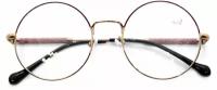 Большие круглые очки женские с диоптриями (-3.00) GLODIATR 1908-C3, без футляра, цвет бордовый, РЦ 62-64
