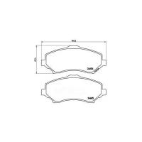 P11025_колодки Дисковые Передние! Chysler Gr Voyager 3.3i/3.8i/2.0crd 07> Jeep Wrangler 2.8/3.8 07> Brembo арт. P11025