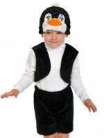 Карнавальный костюм «Пингвинчик», плюш-лайт, жилет, шорты, маска, рост 92-116 см