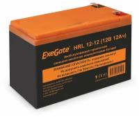 Аккумуляторная батарея ExeGate HRL 12-12 (12V 12Ah 1251W, клеммы F2)
