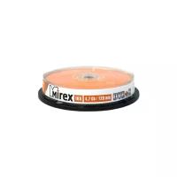 Диск DVD+R Mirex 4,7GB, 16x, комплект 10шт, Cake Box (UL130013A1L)