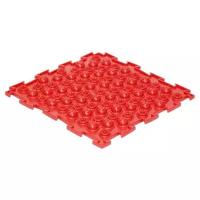 Детский развивающий массажный игровой коврик пазл Колючки жёсткие (красный)