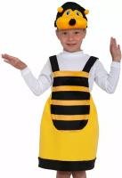 Карнавальный костюм "Пчёлка" ткань-плюш, детский, размер М (128-134см)