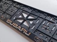 Рамка для номера автомобиля с надписью "SUBARU" пластиковая 2 шт