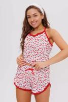 Пижама Modellini, размер 54, красный, белый
