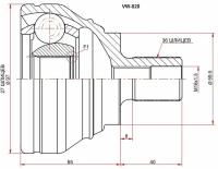 VW820 SAT Шрус наружный VAG OCTAVIA 04-12/SUPERB 08-/YETI 10-/KODIAQ 16-/BORA 98-05/CADDY 04-10/COLF + 05-08