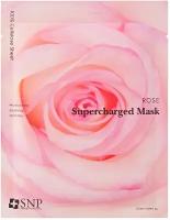 SNP Rose Supercharged Mask Маска тканевая для лица восстанавливающая с розовой водой, 25 мл