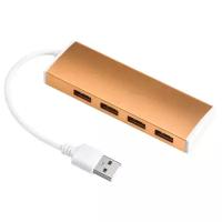 Разветвитель USB Gcr Greenconnect, 4 порта 0,15m, Bronze (-UH214BR)