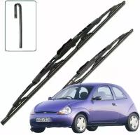 Дворники Ford Ka (1) Форд Ка хэтчбек 3 дв 1996 - 2000 2001 2002 2003 2004 2005 Щетки стеклоочистителя каркасные для автомобиля 480мм-430мм к-т 2 шт