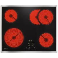 Электрическая варочная панель Miele KM 6540 FR, цвет панели черный, цвет рамки серебристый