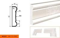 Фасадный молдинг Lepninaplast МВ-60/3, 1шт (длина 2м)