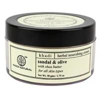 Khadi Natural Herbal Nourishing Cream Sandal & Olive with shea batter Крем для лица Сандал, Олива и Масло Ши