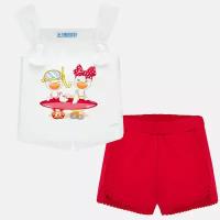 Комплект одежды Mayoral для девочек, размер 86 (18 мес), цвет белый, красный