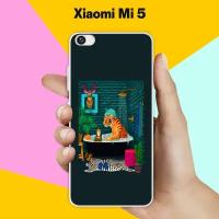 Силиконовый чехол на Xiaomi Mi 5 Тигр в ванной / для Сяоми Ми 5