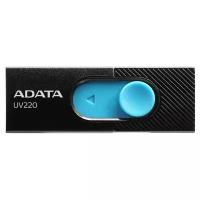 Флешка USB A-Data UV220 64ГБ, USB2.0, черный и синий [auv220-64g-rbkbl]