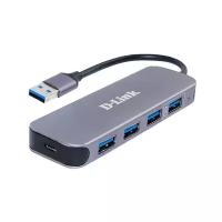 D-Link Сетевое оборудование DUB-1340 D1A Концентратор с 4 портами USB 3.0 1 порт с поддержкой режима быстрой зарядки