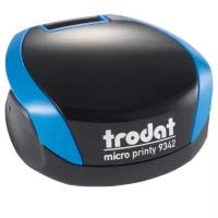 Карманная оснастка для печати Trodat 9342 MICRO PRINTY, диаметр 42мм, синяя, оттиск синий