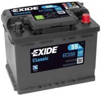 Аккумуляторная батарея 19.5/17.9 евро полярность 55ah 460a 242/175/190 Exide EC550