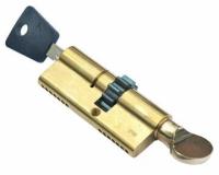 Цилиндровый механизм MUL-T-LOCK 7Х7 L76 ТШ 43-33 ключ-вертушка латунь с шестеренкой