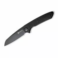 Нож складной охотничий туристический SENCUT Kyril 9Cr18MoV Steel Black Stonewashed Handle G10 Black