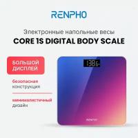 Весы напольные электронные RENPHO Core 1 Body Scale BG260R, до 180 кг, LED-дисплей с крупными цифрами, градиент