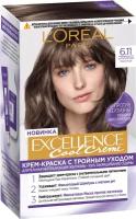 L’Oréal Paris Стойкая крем-краска для волос "Excellence Cool Crème", оттенок 6.11, Ультрапепельный, Темно-Русый