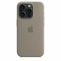 Apple iPhone 15 Pro Silicone Case with MagSafe - Clay (MT1E3)