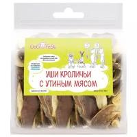 DOG'S FEST Уши кроличьи с утиным мясом для собак 500 г