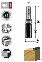 Фреза прямая с подшипником D=6.35mm I=19mm S=8mm WOODWORK 901.6319.08