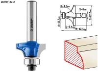 Кромочная калевочная фреза ЗУБР Профессионал №1, 22.2x9.4 мм, радиус 4.8 мм