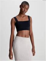 кроп-топ для женщин, Calvin Klein, модель: K20K205748BEH, цвет: Черный, размер: 48(L)
