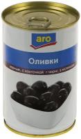 ARO Оливки черные с косточкой, 300 г