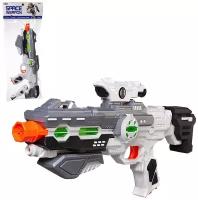 Бластер Space Weapon, со световыми и звуковыми эффектами, 46х6,7х22 см, в пакете - Junfa Toys [DQ-03414]