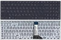 Клавиатура для ноутбука Asus X555LI, Русская, Чёрная без рамки, Плоский Enter
