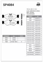 Колодки Задние Mercedes Sprinter (901) Sp4084 Sangsin brake арт. SP4084